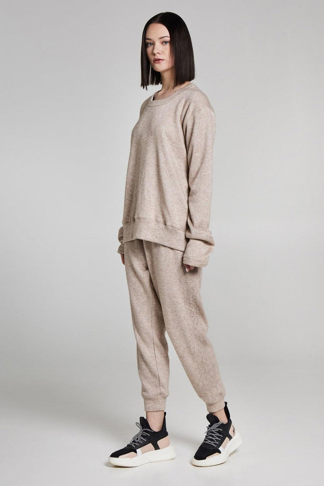 MAURIZIO - Knit Trouser with Lace - Jolie