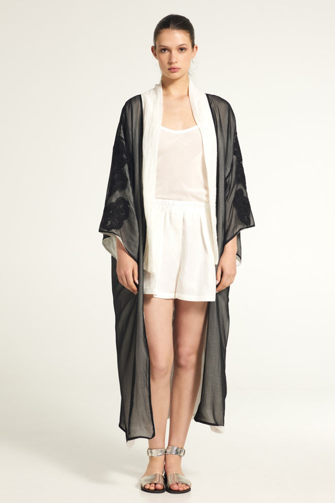 MAURIZIO - Silk & Linen Kimono Jacket