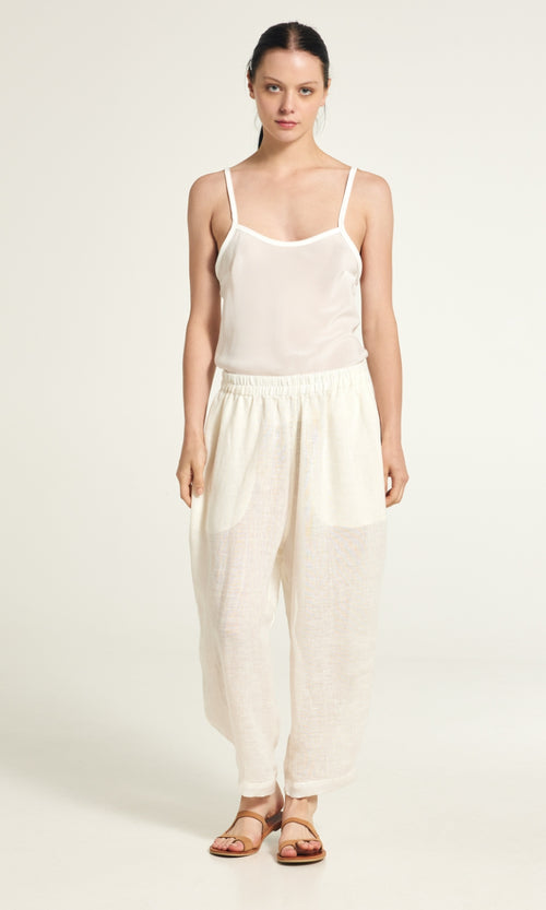 MAURIZIO - Linen & silk Trousers