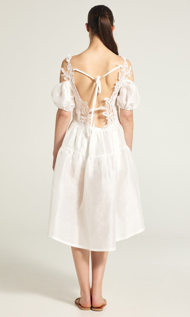 MAURIZIO - Short Silk & Linen Dress