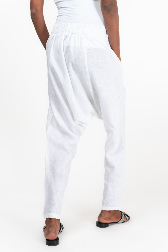 KAFTISH - White Sharwal Trousers - Jolie